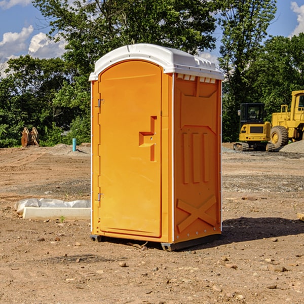 how often are the porta potties cleaned and serviced during a rental period in Macfarlan